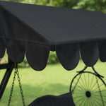 APRODZ Best Buy Steel Porch Jhula Swings Outdoor Iron Frame Deluxe Patio Garden Porch Canopy 3 Seats Swing with Bench 