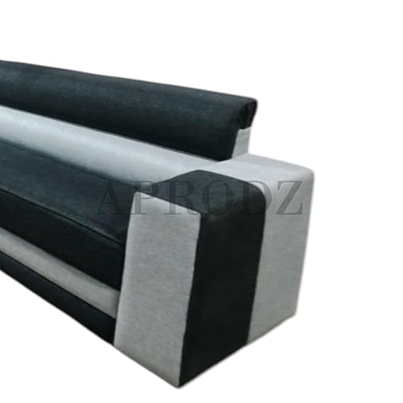 L-Shaped Sectional 6-Seater Sofa with Coffee Table Padded Armrest Perfect Fabric Corner Sofa for Guests Living Room, Drawing Room, Office & Lounge (Grey/Dual Tone) 