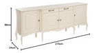 Mango Wood Rosario Sideboard Storage Cabinet for Living Room | Wooden Cabinet for Home 