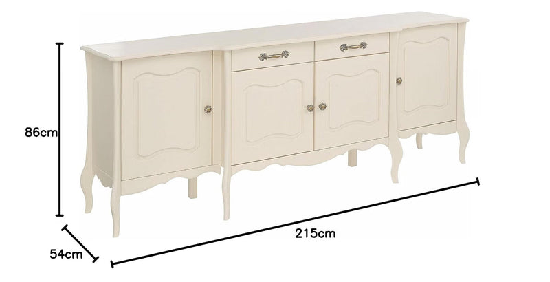 Mango Wood Rosario Sideboard Storage Cabinet for Living Room | Wooden Cabinet for Home 