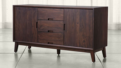 APRODZ Mango Wood Ovruch Sideboard Storage Cabinet for Living Room | Wooden Cabinet for Kitchen | Brown Finish