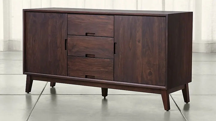 Translation missing: en.APRODZ Mango Wood Ovruch Sideboard Storage Cabinet for Living Room | Wooden Cabinet for Kitchen | Brown Finish