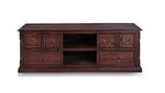 Mango Wood Sulla LED TV Stand | Rosewood Finish Entertainment & Storage Unit 