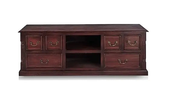 Translation missing: en.Mango Wood Sulla LED TV Stand | Rosewood Finish Entertainment &amp; Storage Unit 