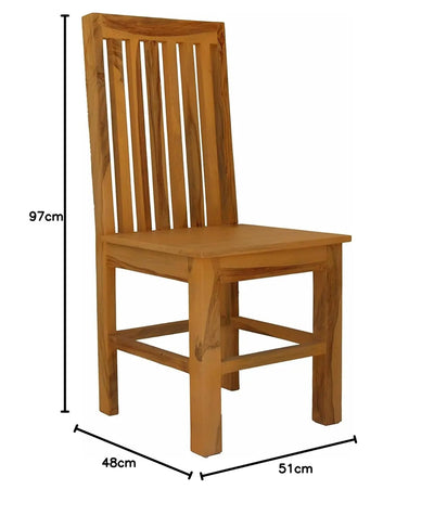 Sheesham Wood Arac Dining Chair Set for Home | Set of 2 Chair | Honey Finish