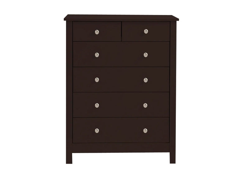Mango Wood Ania Chest of 6 Drawers Storage Cabinet for Living Room | Wooden Sideboard | White Finish 