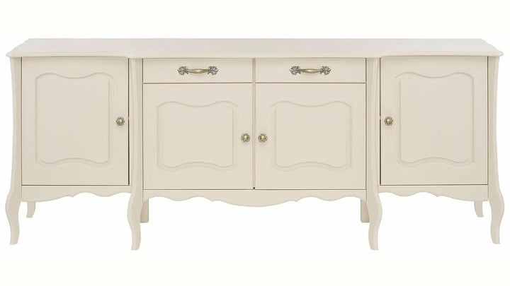 Translation missing: en.APRODZ Mango Wood Rosario Sideboard Storage Cabinet for Living Room | Wooden Cabinet for Home | White Finish