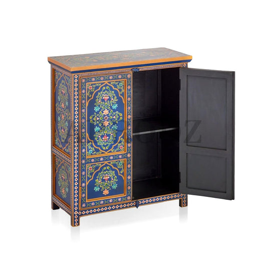 Translation missing: en.Wooden Handpainted Multipurpose Storage Cabinet for Living Room (Multicolor) 
