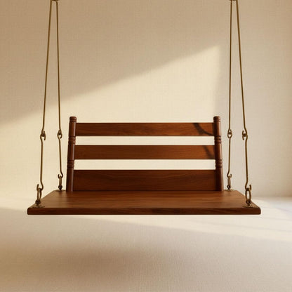 Jhula for Adults for Home 3 Seater Swing Wooden Jhula for Indoor Outdoor & 