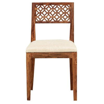 Sheesham Wood Durque Dining Chair Set for Home | Set of 2 Chair | Natural Finish
