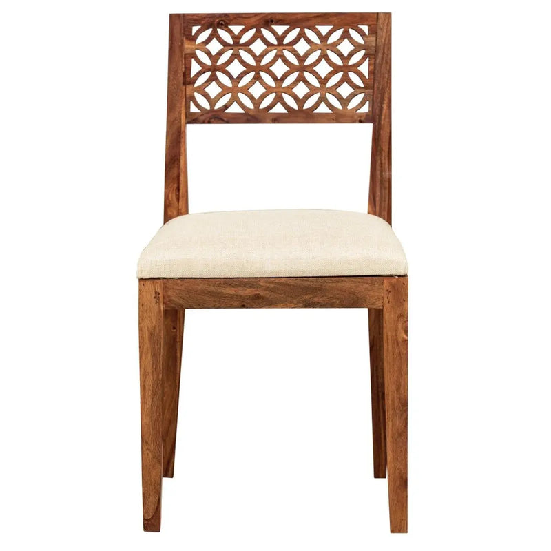 Sheesham Wood Durque Dining Chair Set for Home | Set of 2 Chair | Natural Finish 