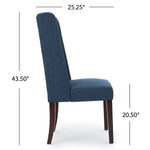 Rove Fabric Dining Chair (Set of 2), Navy Blue 