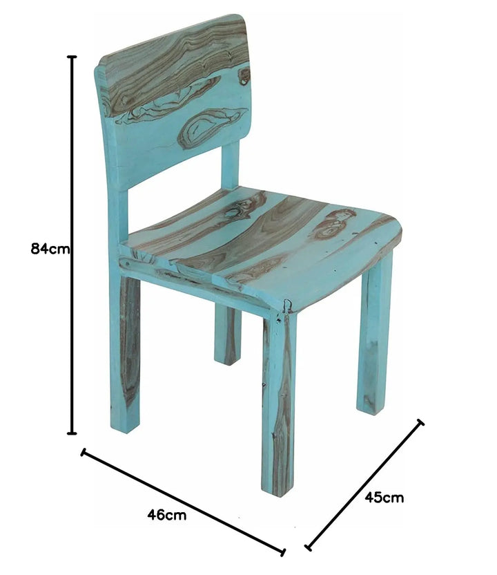 Translation missing: en.Solid Wood Cuiaba Dining Chairs for Living Room | Set of 2 Wooden Chair | Blue 