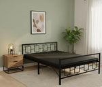 Metal Bed | Metal Bed With Foam Mattress Included | (King, Queen, Single Size with Mattress) (Geometric Design & Geometric Design with Foam)  metal bed