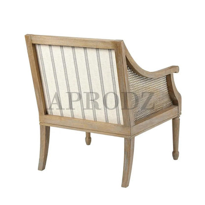 Isla Upholstered Living Room Armchair in Cane Work