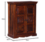 Furniture Wooden Cabinet for Storage | Cabinet for Living Room Furniture | Kitchen Cabinet Wooden Furniture | Sheesham Wood (Honey Oak) 