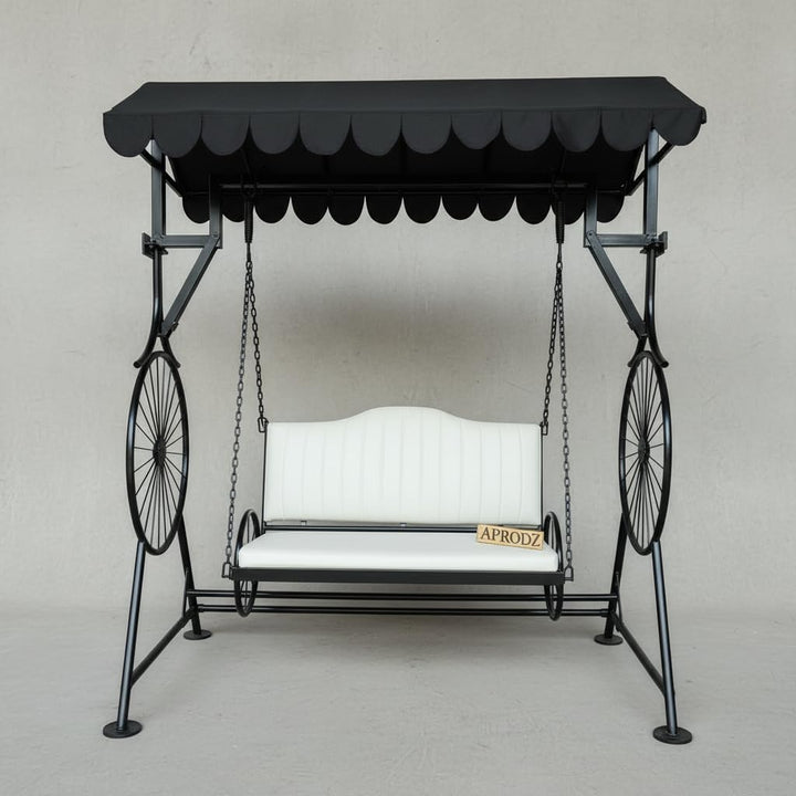 Translation missing: en.APRODZ Best Buy Steel Porch Jhula Swings Outdoor Iron Frame Deluxe Patio Garden Porch Canopy 3 Seats Swing with Bench 