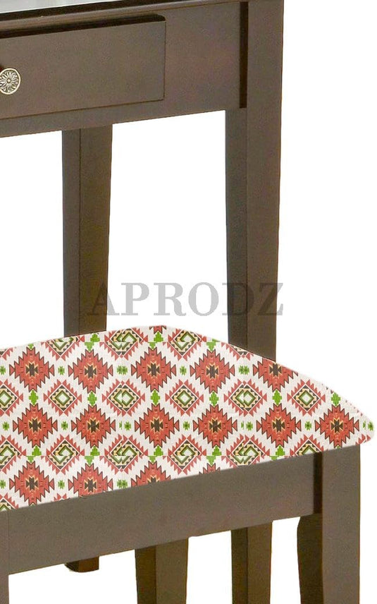 Translation missing: en.Acacia Wood Dressing Table with Portable Stool for Living Room (Brown Finish) 