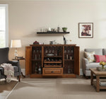 Mango Wood Peetz Royal Bar Cabinet – Stylish Home Bar Furniture with Wine Glass Storage & Shelves for Living Room, Dining & Lounge 