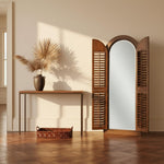 Mango Wood Meredi Standing Wall Decorative Mirror Frame| Wooden Mirror 
