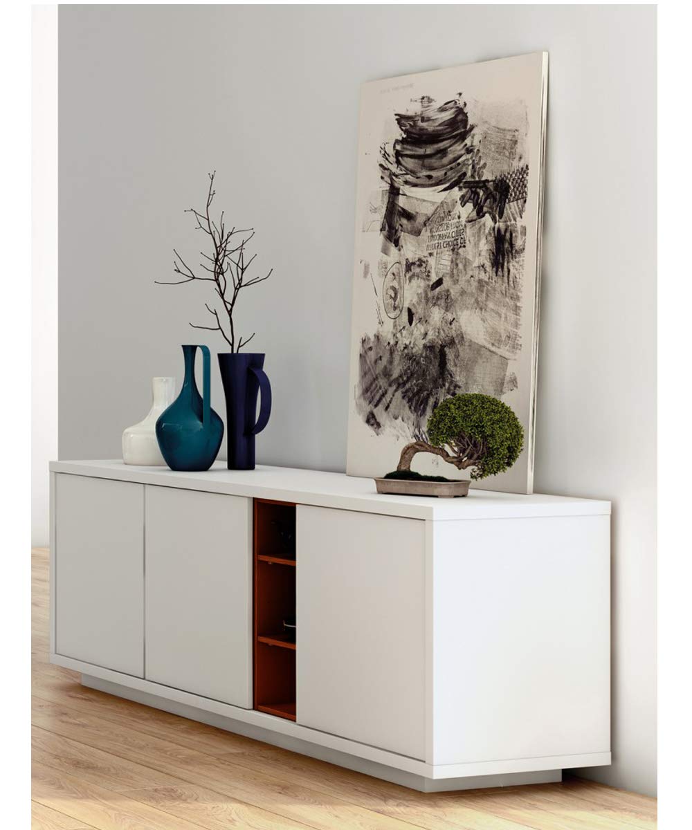 APRODZ Solid Wood Denver Side Board Storage Cabinet for Living Room