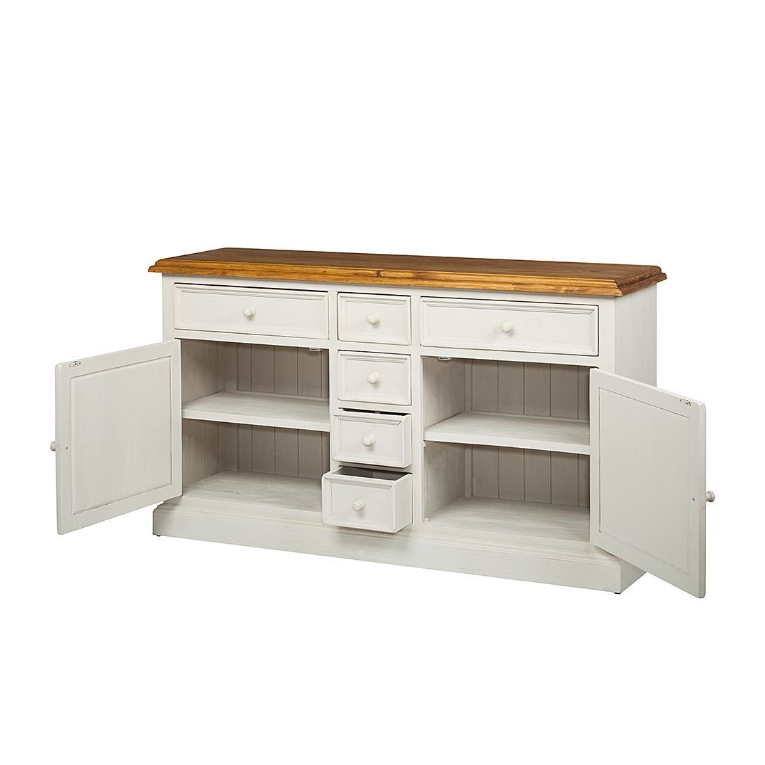 APRODZ Solid Wood Toledo Sideboard Storage Cabinet for Living Room