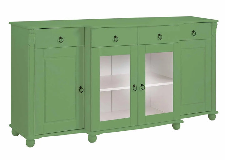 Translation missing: en.APRODZ Soild Wood Teresina Sideboard Storage Cabinet with Drawer for Living Room | Mossy Garden Finish