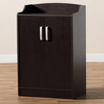 APRODZ Mango Wood Daviso Shoe Cabinet for Home | Shoe Rack Organiser | Brown Finish