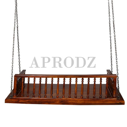 Wooden Swing Jhula for Indoor Outdoor & Balcony | House Swings for Adults (Teak) (DIY) 