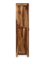 Bookshelf | Sheesham Wood Durable & Stylish Wooden Storage Organizer | Shelves Bookcase Rustic Elegant for Home Office Living Room | Compact Design Furniture Organizer (Rustic Teak 2) | Sheesham wood bookshelf 
