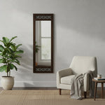 Solid sheesham Wood Full Length Floor Mirror for Bedroom Living Room Dressing Area Rectangular Mirror with Carved Sheesham Wood FrameModern Home Decor Furniture 