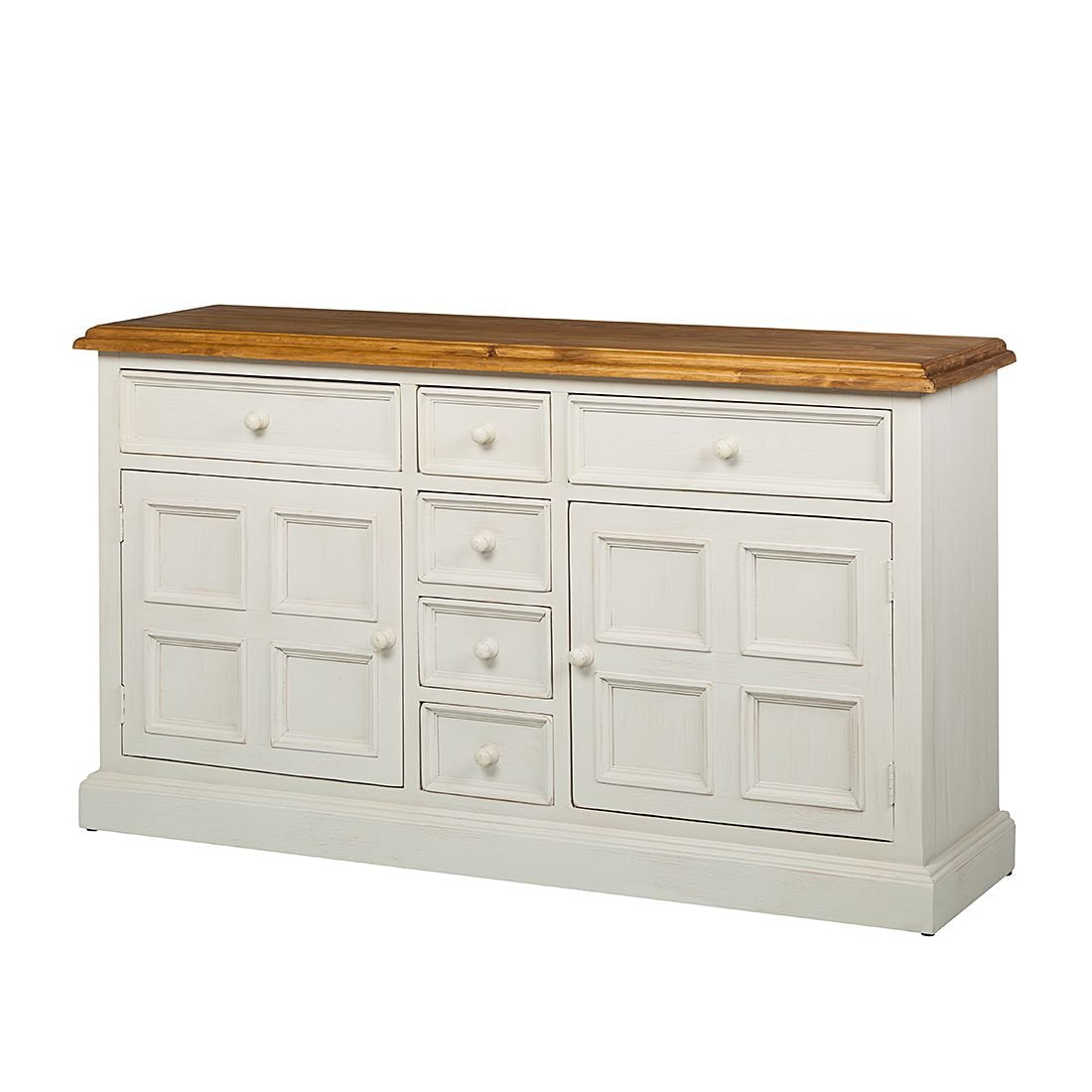 APRODZ Solid Wood Toledo Sideboard Storage Cabinet for Living Room