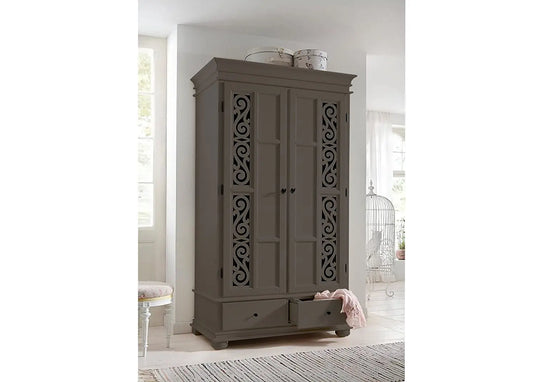 Translation missing: en.APRODZ Mango Wood Multipurpose Storage 2-Door Porto Wardrobe Almirah for Bedroom | Emperor