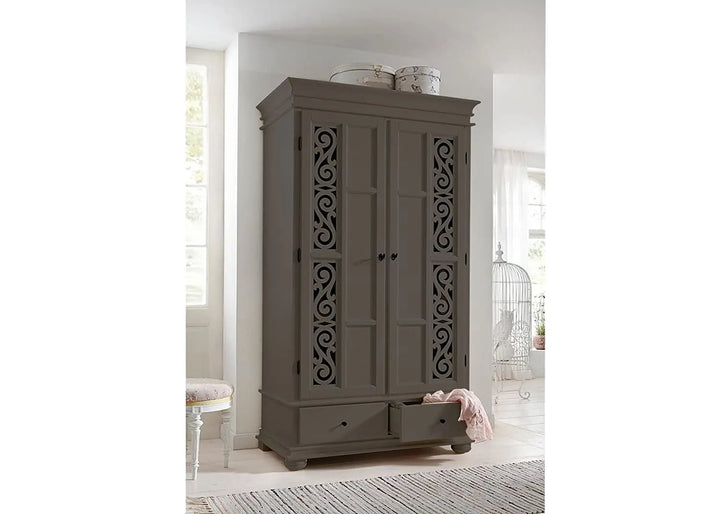 Translation missing: en.Mango Wood Multipurpose Storage 2-Door Porto Wardrobe Almirah for Bedroom | Emperor 