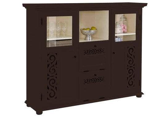Translation missing: en.APRODZ Soild Wood Fora Sideboard Storage Cabinet for Living Room | Eastern Brownstone Finish