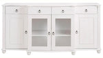 Soild Wood Teresina Sideboard Storage Cabinet with Drawer for Living Room | White Finish 