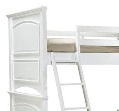 APRODZ Mango Wood Onyxlo Bunk Bed with Storage for Bedroom | White Finish