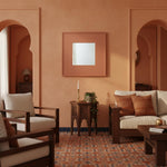 Mango Wood Azubu Wall Decorative Mirror Frame| Wooden Mirror | White Finish 
