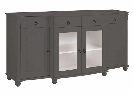 Translation missing: en.Aprodz Soild Wood Teresina Sideboard Storage Cabinet with Drawer for Living Room | Opera Evening Finish