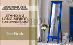 Mango Wood Home Decorative Thalo Standing Long Mirror for Living Room, Bedroom, Hotels 