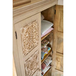 Floreale wardrobe Carved Mango Wood 2-Door Wardrobe rah 