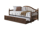 Drummo Sheesham Wood Daybed with Trundle Bed 