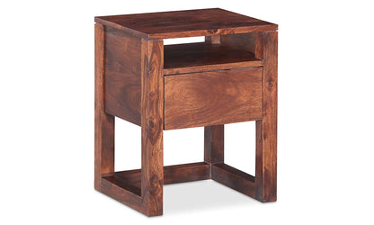Danao Bedside Table (Light Honey Sheesham)