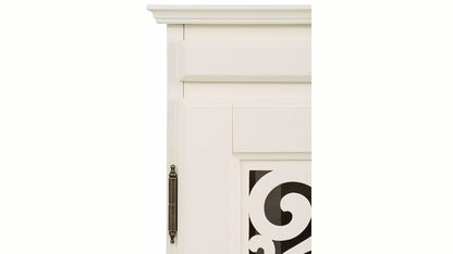 Mango Wood Dolega One Door and One Darwer Bedside Storage Table for Living Room | White Finish