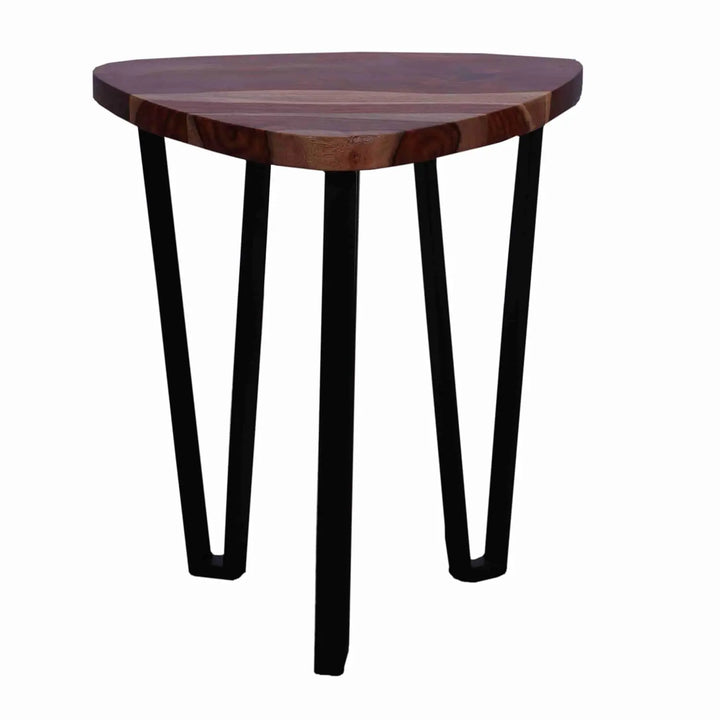 Translation missing: en.Trikon Sheesham Wood And Metal Side End Table 
