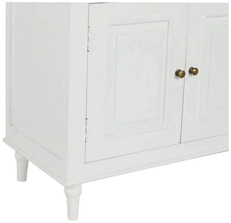 Solid Wood Cancun Storage Sideboard Cabinet with 4 Door and 4 Drawer for Living Room 