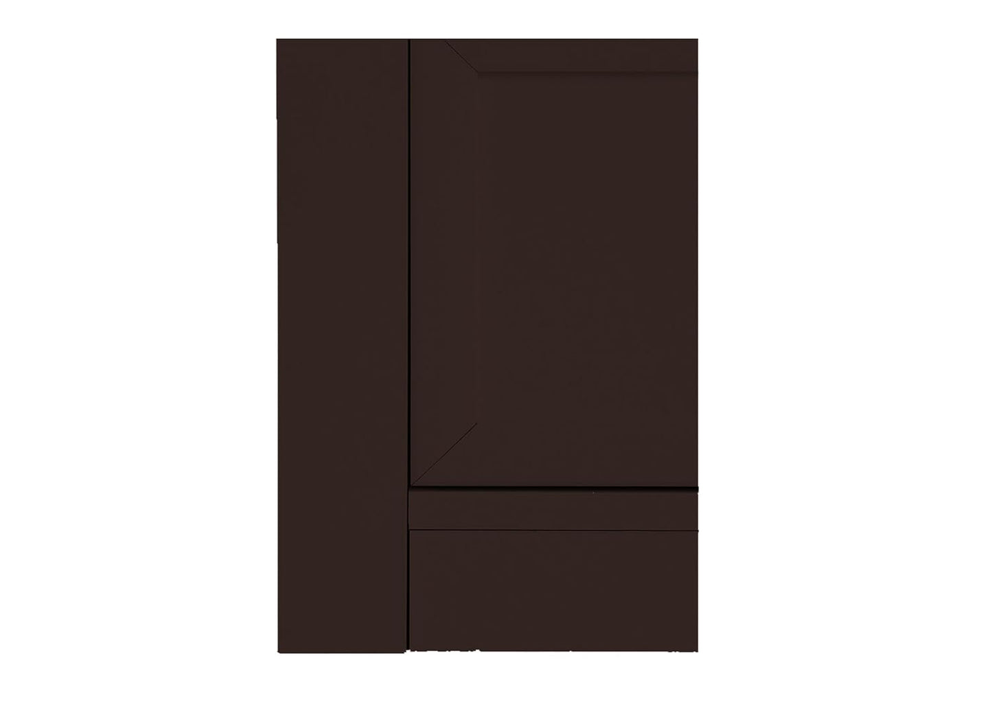 APRODZ Mango Wood Multipurpose Storage Varna 2-Door & 2 Drawer Wardrobe Almirah for Bedroom | Cocoa Brown