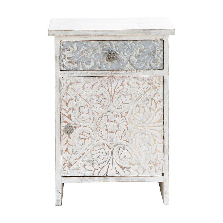 Translation missing: en.Mango Wood Yaviza One Door and One Drewer Bedside Storage Table for Bedroom 