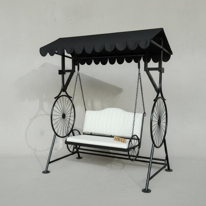 Translation missing: en.APRODZ Best Buy Steel Porch Jhula Swings Outdoor Iron Frame Deluxe Patio Garden Porch Canopy 3 Seats Swing with Bench 
