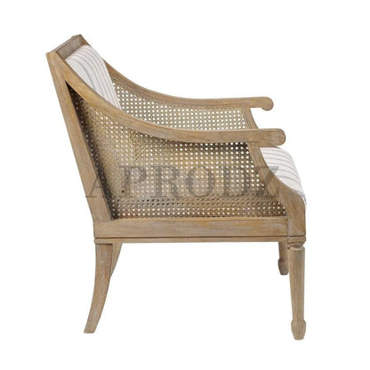 Isla Upholstered Living Room Armchair in Cane Work